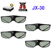 4pcs Active Shutter Rechargeable 3D DLP Glasses Support 96-144HZ For Xgimi Z3/Z4/H1/H2 Nuts G1/P2 BenQ Acer &amp;DLP LINK Projector