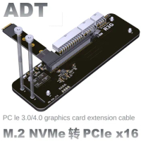 M.2 key M External Graphics Card Stand Bracket with PCIe3.0 x4 Riser Cable 25cm 50cm 32Gbs For ITX STX NUC VEGA64 GTX1080ti