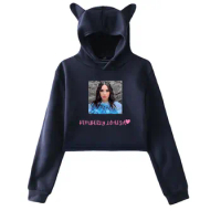 Kimberly Loaiza Hoodie Sweatshirts Crop top Hoodie Pullovers Printing Singer for Girls Cat Ear Youth Streetwear Clothes Casual