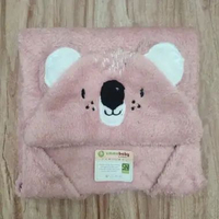 LC - Selimut Topi Bayi Baru Lahir BELUDRU Tebal Lembut Karakter SNI Dusty pink