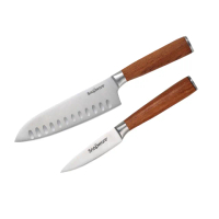 【CorelleBrands 康寧餐具】SNAPWARE 摩利不鏽鋼2件式刀具組(主廚刀30.5cm+萬用刀20.5cm)