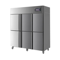 Commercial Refrigeration Equipment Six Doors Upright Freezer Vertical Commercial Refrigerator