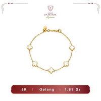Gelang Emas Rantai CIIv Putih 8k Terbaru - Sinar Fajar