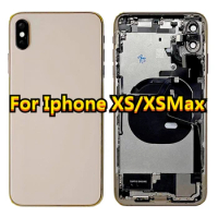 Full Assembly Back Housing for iPhone XS and XS Max, Middle Chassis Frame, Back Cover, Battery Rear Door Parts, Change Repair