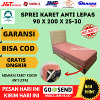 SPREI KARET ANTI LEPAS Uk. 90x200x25-30cm (SPRINGBED SINGLE) POLOS