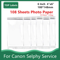 KP108IN 108 Sheets Photo Paper 6 inch 148x100mm for Canon Selphy CP1300 CP1200 CP910 CP900 CP1500 Printer Photo Paper