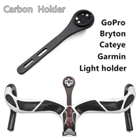 NEW Carbon Fiber Bicycle Road Bike Cycling MTB Computer Stopwatch Speedometer Mount Holder For Garmin Cateye Bryton Gopro