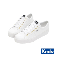 Keds JUMP KICK DUO 簡約運動風皮革厚底鞋 9211W123212