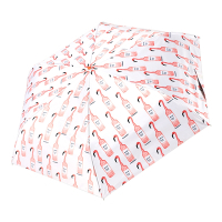 【RAINSTORY X BBH黑膠降溫傘】玫瑰火鶴抗UV降溫手開輕細口紅傘
