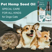 30ML Pet Hemp Seed Oil Dog Cat Pain Relief Care Hemp Seed Oil Improves Immunity for Kitten Puppy