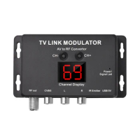 TM80 TV LINK Modulator AV to RF Converter 471.25MHz-885.25MHz RF Frequency Range TVLINK Modulator