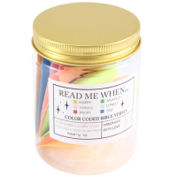 1 Piece Jesus Scripture Jar Color Coded Cards For Reading In Different Moods Christian Bible Gifts