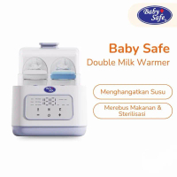 Baby Safe Penghangat ASI Bayi Memasak Sterilisasi LBW03 Smart Double Milk Warmer Multi Function Defr