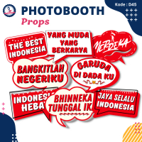 Photobooth props kemerdekaan RI / Photo booth agustusan custom tulisan / Properti foto booth aksesor
