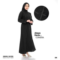 Abaya Yasmin ~ Abaya Dania Gamis Turkey Hitam Wolfis Payet Dress Outer Lebaran Pesta Kajian Umroh 50