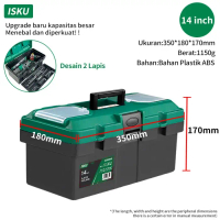 ISKU Tool box besar plastik 15 18 20 inch toolbox kotak perkakas box - plastik 14inch