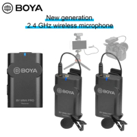 BOYA WM4 PRO 2.4G Dual-Channel Digital Wireless Microphone for Smartphone DSLR Camera Camcorder PC Tiktok Youtube Vlog Recording