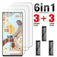 6in1 Hydrogel Film For Google Pixel 6 Pro Screen Protector For Google Pixel 5a 5G 4a 4G 4 Camera Lens Protective Film Not Glass