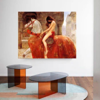 Hand-painted oil painting john collier Lady Godiva world famous painting on horse home decorative Portrait painting On Canvas