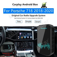 For Porsche 718 2018 - 2020 Car Multimedia Player Radio Upgrade Carplay Android Apple Wireless CP Box Activator Navi Mirror Link
