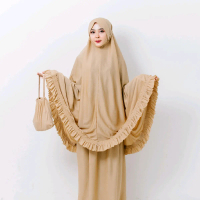 Mukena hyget premium rempel penutup dagu Mukenah Traveling