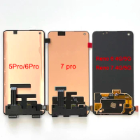 Original Amoled For OPPO Reno 6 4G 5G LCD Reno7 4G 5G LCD Display Frame Touch Panel For Oppo Reno5 Pro 6Pro 7 Pro 5G LCD Screen