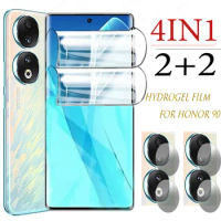 4IN1 Screen Protector For Honor 90 80 70 60 50 100 Pro Camera Lens Hydrogel Film For Honor Magic 6 Lite X8A X9A X7A X9B X8B Film