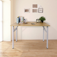 AOTTO 免組裝寬大折疊木紋書桌-100公分(懶人桌 邊桌 工作桌 電腦桌)