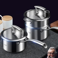 316 Stainless steel instant pots for cooking 20cm No coating milk pot cooking soup pot steamer Kitchen Non stick pots and pans