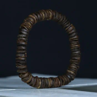 Natural Positive District Indonesia Tarakan Agarwood Bracelet Submerged Old Materials Eaglewood Buddha Beads Prayer Bracelet