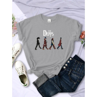 เสื้อยืดผู้หญิง พิมพ์ลาย Edward Scissorhands นักมายากลและโจรสลัด ดีไซน์สุภาพบุรุษ แขนสั้น ทรงโอเวอร์