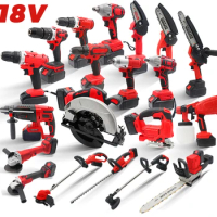18v lithium impact Combo 15 tool Kit &amp; Power screwdriver Tools 20v Cordless hammer rechargeable wireless Drill machine set