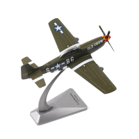 Bộ mô hình máy bay kim loại, P51-D Mustang, tỷ lệ 1 / 72, có giá đỡ, được làm bằng hợp kim Đúc Khuôn