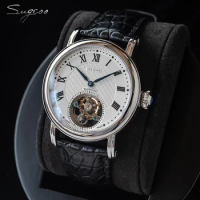 Sugess Luxury Top Real Tourbillon Mechanical Watch For Men Sapphire Seagull Movement ST8000 Wrist Man Watches Fashion Waterproof