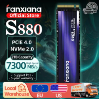 Fanxiang S880 M.2 SSD 7300MB/s 1TB/2TB/4TB M.2 NVMe SSD Drive PCIe 4.0x4 Hard Disk Internal Solid State Drive For PS5 Laptop PC