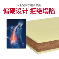 沙發墊 墊子 免運/開票 夏季環保椰棕沙發墊夏天高級感防滑耐臟加硬內膽紅實木榻榻米坐墊 快速出貨