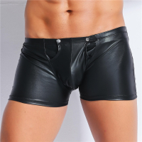 ชาย Bdsm กางเกง Latex Bdsm กางเกงเปิด Crotch Sissy Latex กางเกงหนัง Fetish สำหรับกางเกงขาสั้นผู้ชาย o เกย์ Crotchless ชุดชั้นใน Sex