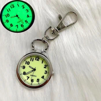 Glow dial retro digital pocket watch keychain pendant watch student exam pointer quartz watch nurse watch