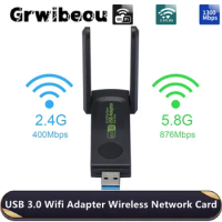 USB WiFi Adapter WiFi5 Dual Band 5G&amp;2.4G USB WiFi Network Card Dongle for Desktop Laptop Wifi Antenna USB Ethernet Network Card