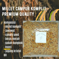 Pakan Burung Lovebird Millet Campur Makanan Burung Parkit Lakbet