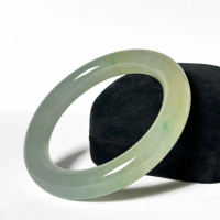 【Fubibaoding jeweler 富璧寶鼎珠寶】冰種淡三彩圓骨手鐲(天然A貨 冰種翡翠 玉鐲 台灣圍#18)