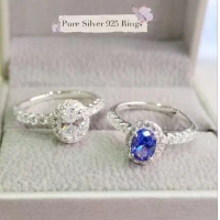 Cincin Perak 925 - Saiz 8-23, Berat 2.7g-3g, Batu 5 x 7mm, Tidak Berkarat, Free Gift Box