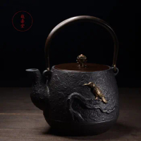 Bird Pattern Retro Exquisite Cast Iron Teapot Set Southern Japan Tea Pot 1400ml Drinkware Kung Fu Infusers Tea Ceremony Tools