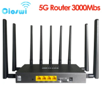 ZBT 5G Router WiFi6 3000Mbps Two Sim Card Gigabit LAN 2.4GHz 5Ghz Dual Band 8 Antenna 5G NSA+SA 4×4 MIMO Home Wifi Router