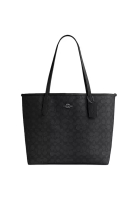 Coach CITY TOTE 黑灰色女士单肩手提包