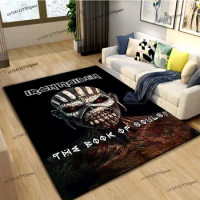 I-Iron Maiden Heavy Metal Strip 3D Printed Carpet Suitable for Bedroom Bed Sofa Carpet Soft Non-Slip Floor Mat kid Crawling Mat