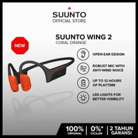 Suunto Wing 2 Coral Orange - Open-Ear Bone-Conduction Headphone | IP66 Waterproof | 12h Playtime + P