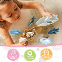 3pc/set Baby Bath Toys Bathing Early Education Toys Cute Boat Shark Bathing Bath Toy For Infant 0 24 Months