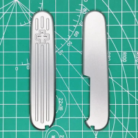 Titanium Alloy Handle Scales DIY with Tweezer and Toothpick Cut-Out for 91 mm Victorinox Swiss Army Knife