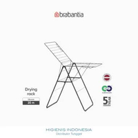 Brabantia HangOn Drying Rack – Jemuran Baju Lipat 20 Meter, Adjustable Wings